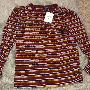 FOREVER 21 STRIPED LONG SLEEVE TEE